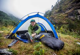 Nepalese Camping in the Himalayas